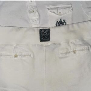Ralph Lauren XL White Polo Shirt with Embroidered Crest with Matching XL Shorts